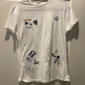 Zara embroidered tshirt .